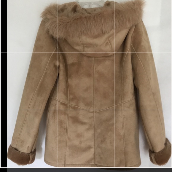 Apostrophe Women’s coat size small/4-6 tan - Picture 7 of 8
